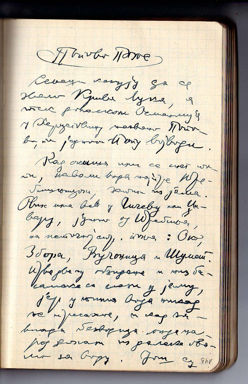 Слика бележнице Јована Цвијића.